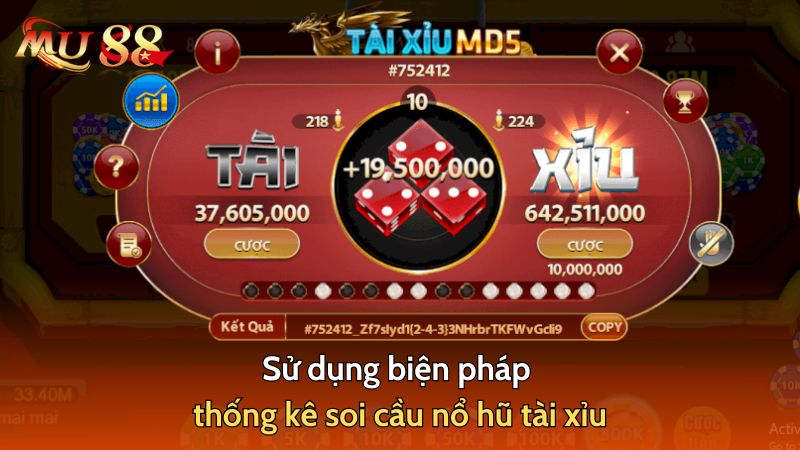 Sử dụng biện pháp thống kê soi cầu nổ hũ tài xỉu